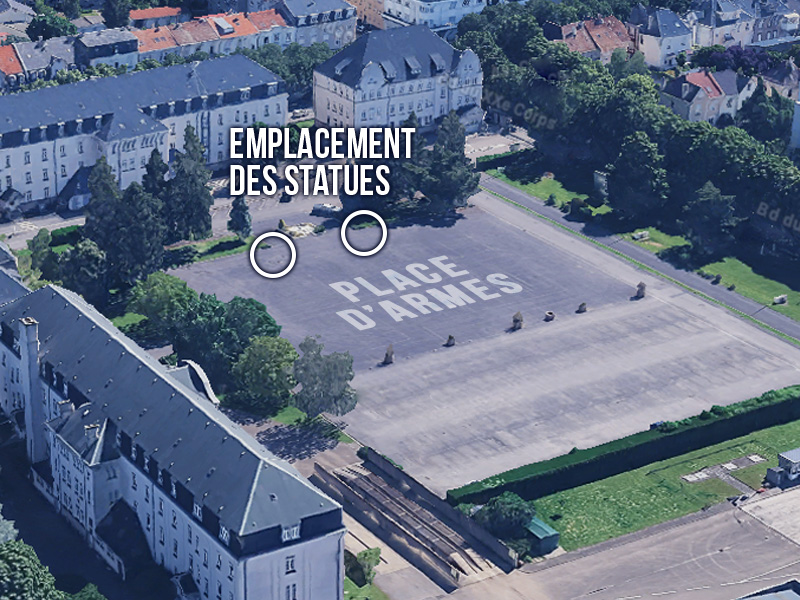 Plan d'implantation — place d'armes