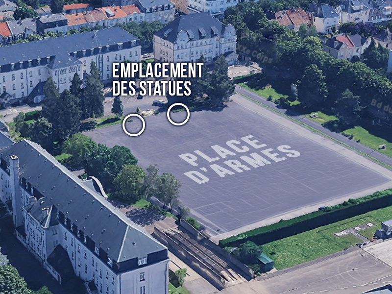 Plan d'implantation — place d'armes